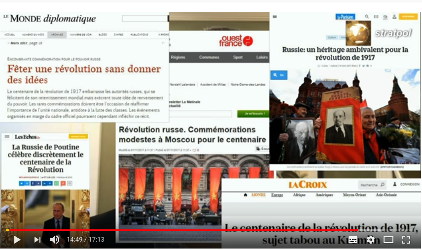 Page Youtube. Les commémorations russes de 1917. Nouvel échec de la repentance. 22.01.2018, par Xavier Moreau. 2018-01-25